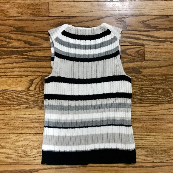 The Limited Sweaters - Sleeveless Striped Sweater Tank - The Limited